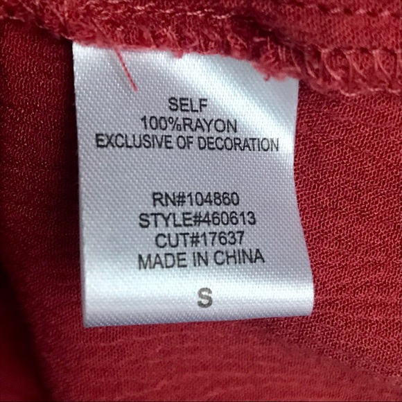 Women’s Boutique Emroidered Tank in Red - Picture 5 of 7